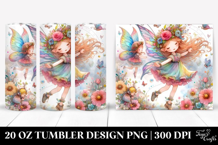 Colorful Dancing Fairy | 20 Oz Tumbler example image 1