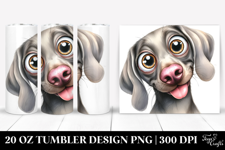 Cute Weimaraner Portrait, 20 Oz Tumbler