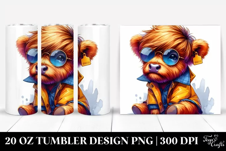 Cute Baby Highland Cow 20 Oz Tumbler