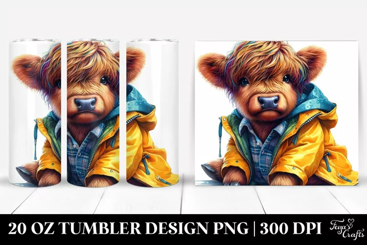 Cute Baby Highland Cow 20 Oz Tumbler
