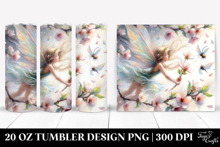 Fairy Tumbling with Spring Petals | 20 Oz Tumbler