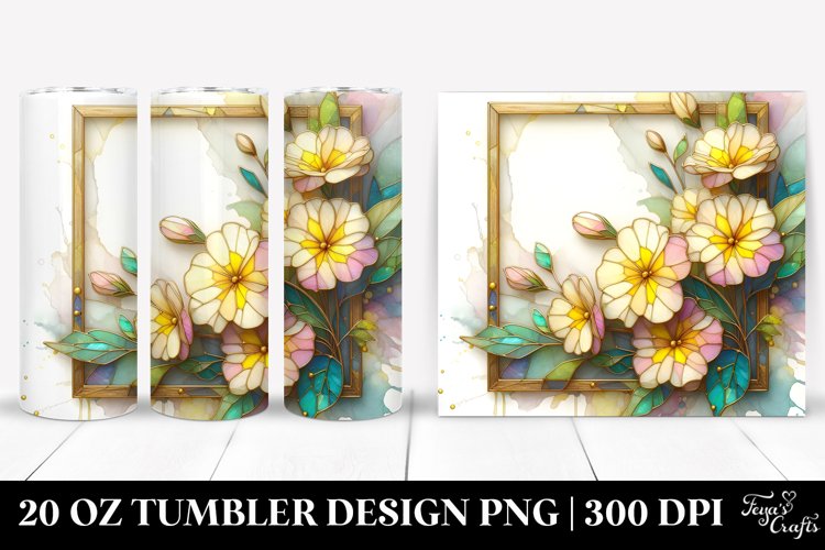 Wooden Primrose Stained 20 Oz Tumbler example image 1