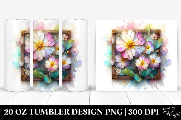 Wooden Primrose Stained 20 Oz Tumbler example image 1