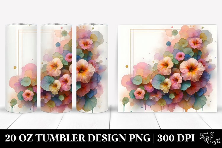 Glossy Nasturtium, Transparent 20 Oz Tumbler example image 1