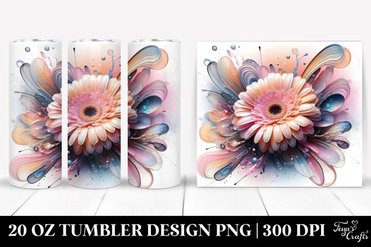 Shiny Gerbera Clipart, Transparent 20 Oz Tumbler