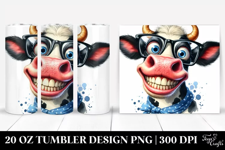 Funny Cow es Watercolor | 20 Oz Tumbler