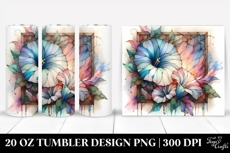 Stained Morning Glory 20 Oz Tumbler