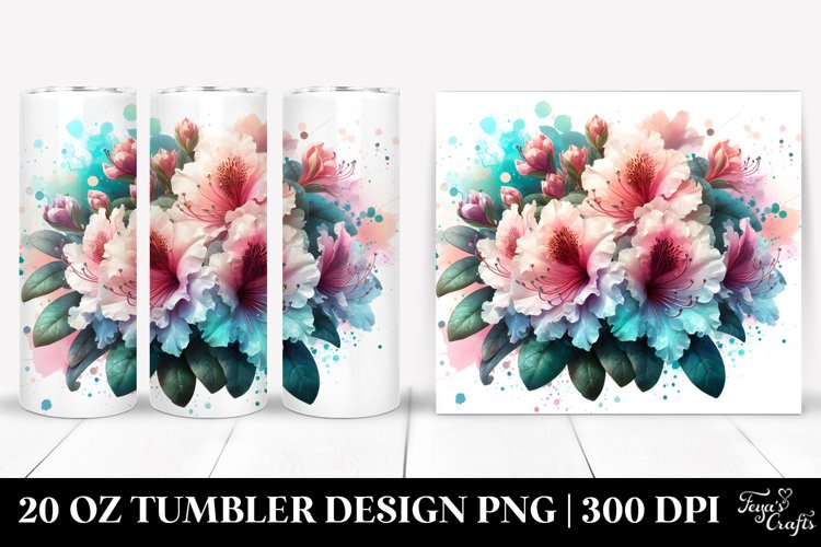 Shiny Rhododendron Material | 20 Oz Tumbler example image 1