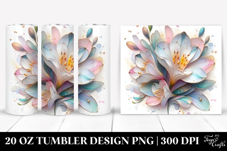 Glossy Freesia 20 Oz Tumbler example image 1