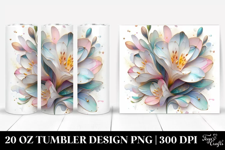 Glossy Freesia 20 Oz Tumbler