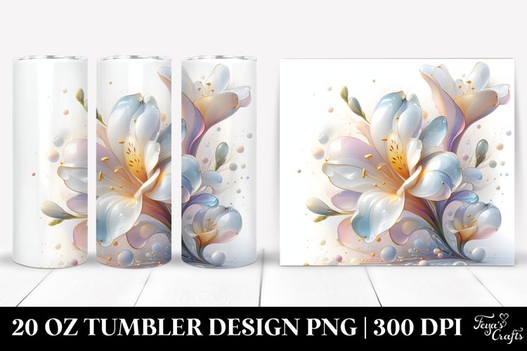 Glossy Freesia 20 Oz Tumbler example image 1