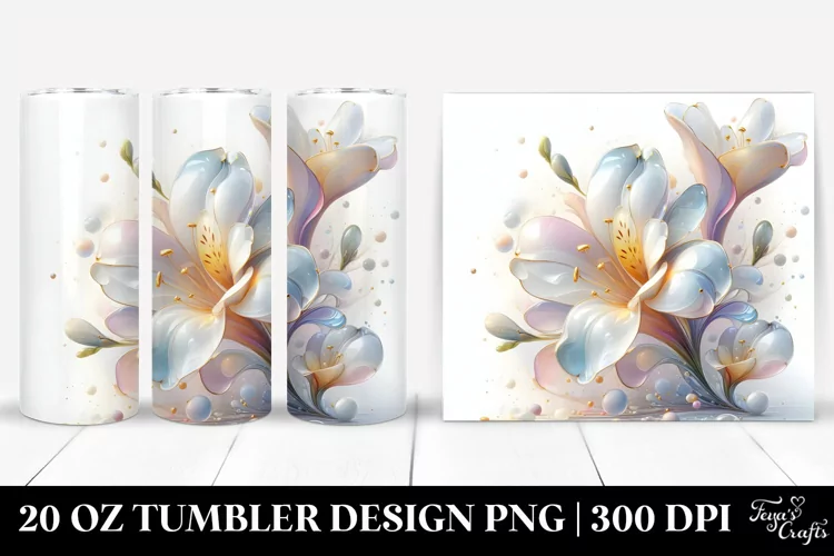 Glossy Freesia 20 Oz Tumbler