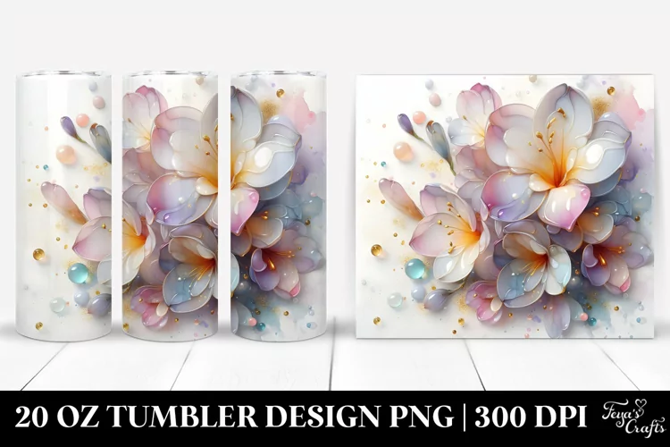 Glossy Freesia 20 Oz Tumbler