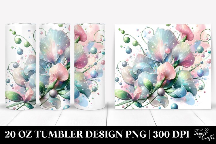 Shiny Sweet Pea 20 Oz Tumbler example image 1