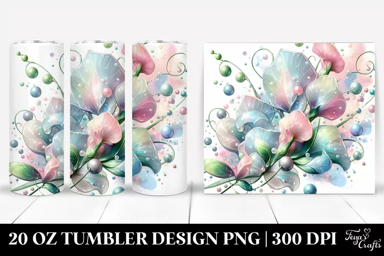 Shiny Sweet Pea 20 Oz Tumbler