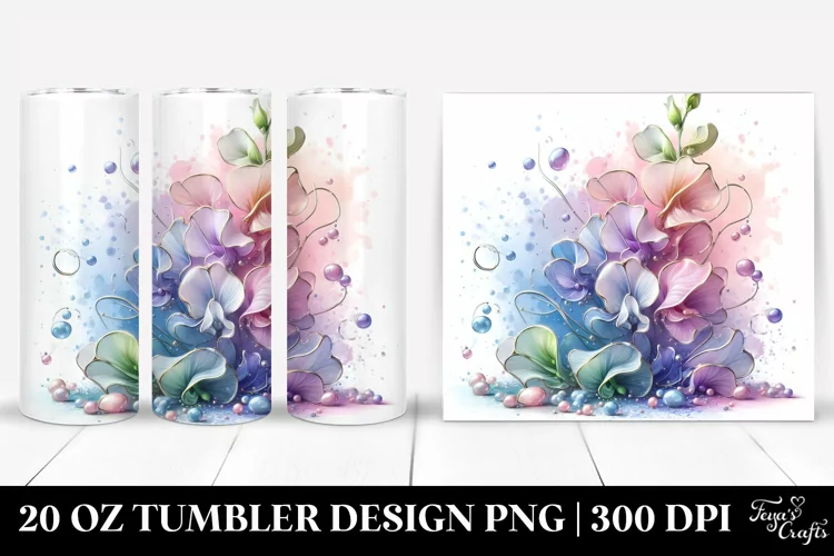 Shiny Sweet Pea 20 Oz Tumbler