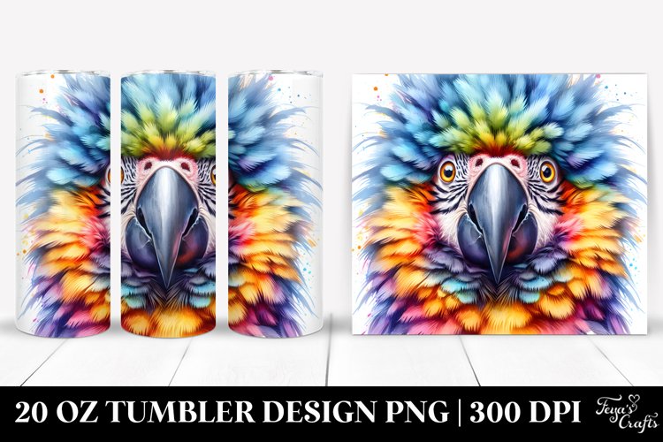cColorful Layered Baby Macaw | 20 oz Tumbler example image 1