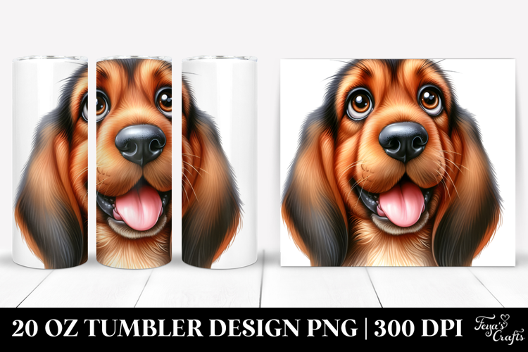Cute Bloodhound, Watercolor 20 Oz Tumbler