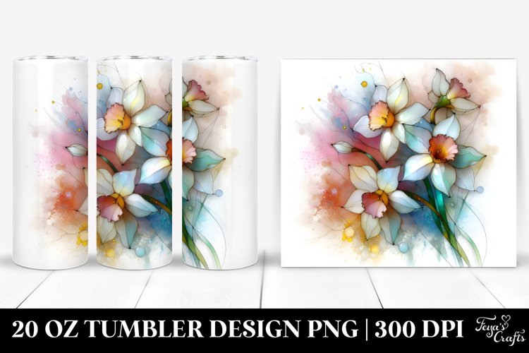 Glossy Narcissus 20 Oz Tumbler example image 1