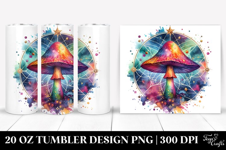 Magical Celestial Mushroom Clipart 20 Oz Tumbler