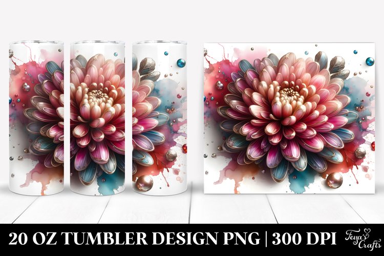 Chrysanthemum Metallic | 20 Oz Tumbler example image 1