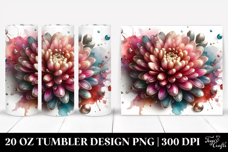 Chrysanthemum Metallic | 20 Oz Tumbler