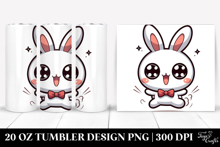Silly Bunny with Bow Tie, 20 Oz Tumbler