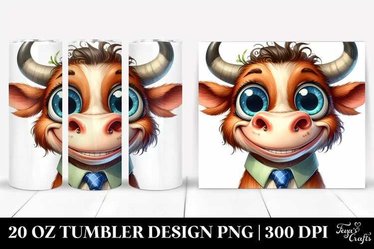 Colorful Watercolor Ox | 20 Oz Tumbler