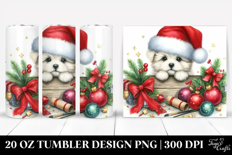 Cute Dog Peeking Over Table 20 Oz Tumbler