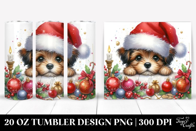 Cute Dog Peeking Over Table 20 Oz Tumbler example image 1