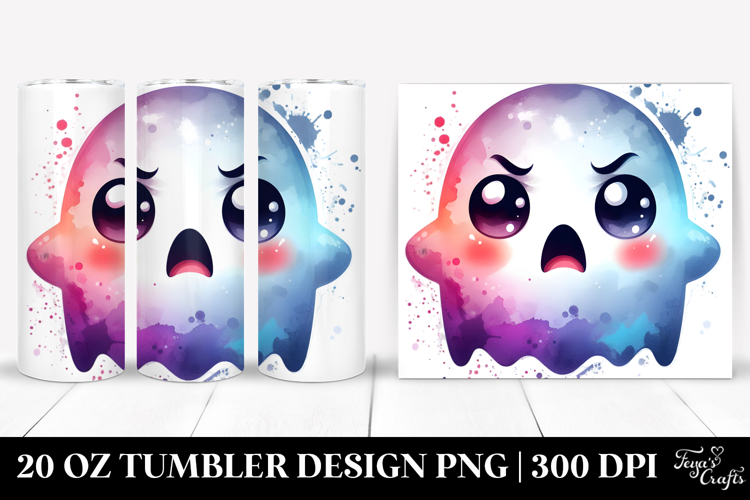 Funny Chibi-Style Ghost 20 Oz Tumbler