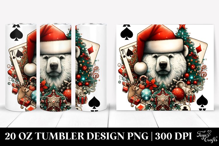 Polar Bear Christmas Clipart 20 Oz Tumbler