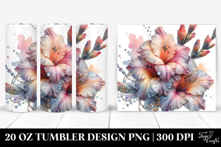 Diamond Gladiolus Tumbler example image 1