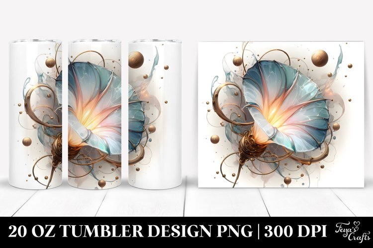 Shiny Morning Glory Tumbler