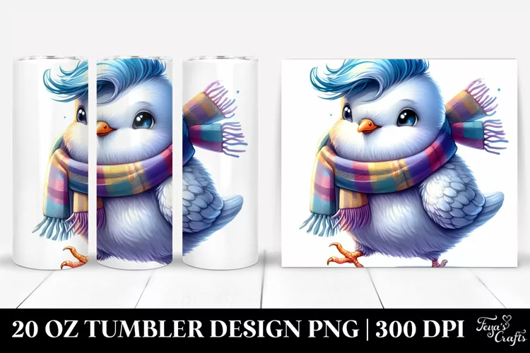 Vibrant Baby Dove Running 20 Oz Tumbler