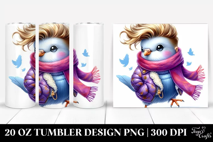 Vibrant Baby Dove Running 20 Oz Tumbler