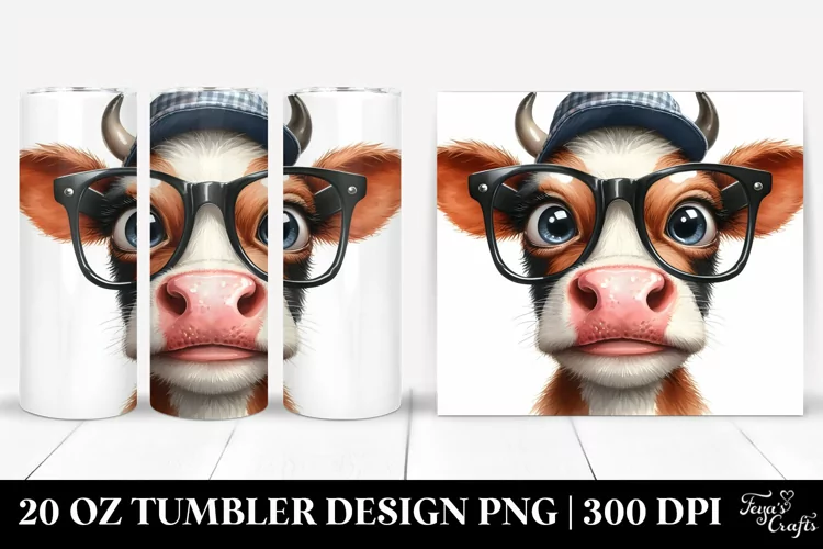 Funny Cow Portrait with Big Goofy Smile | 20 Oz Tumbler