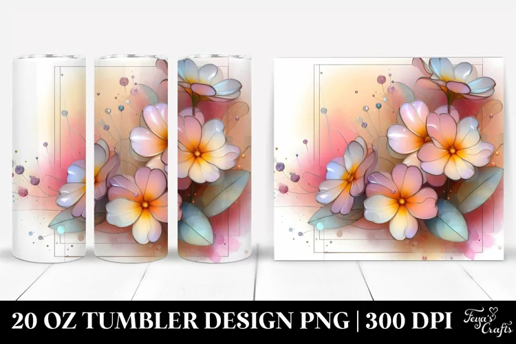 Shiny Primrose 20 Oz Tumbler