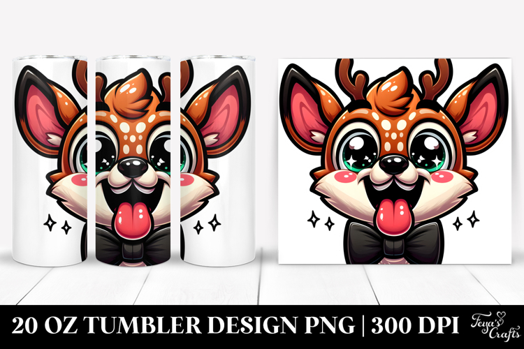 Excited Deer with Sparkling Eyes 20 Oz Tumbler