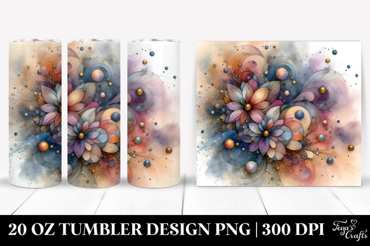 Stained Cosmos 20 Oz Tumbler example image 1