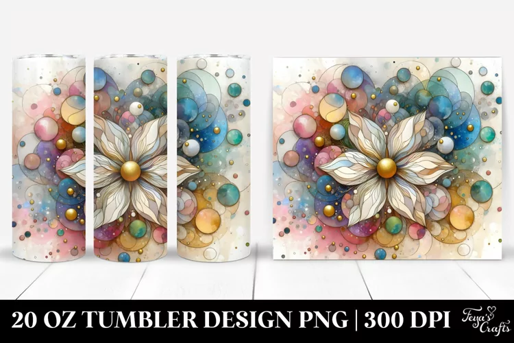 Stained Cosmos 20 Oz Tumbler