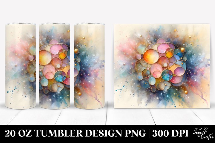 Stained Cosmos 20 Oz Tumbler example image 1