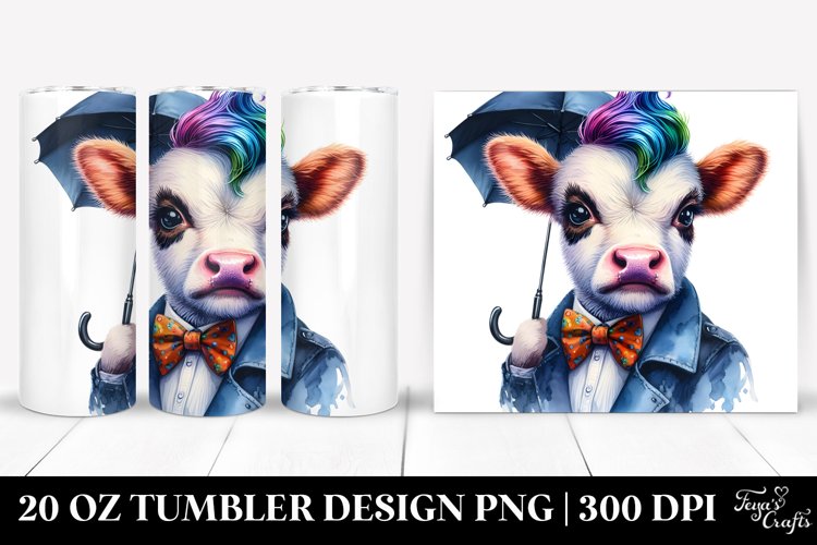 Vibrant Baby Cow Umbrella Tumbler