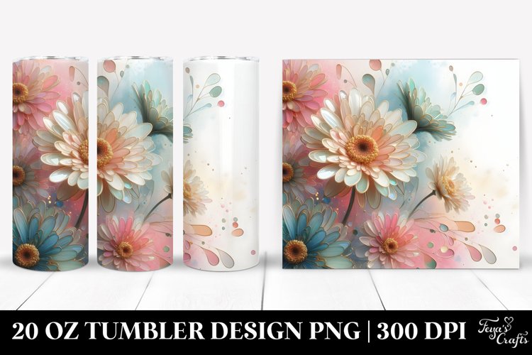 Shiny Gerbera 20 Oz Tumbler example image 1
