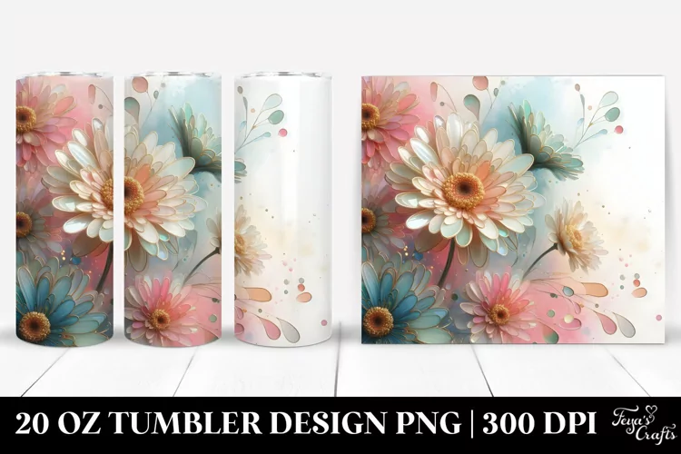 Shiny Gerbera 20 Oz Tumbler