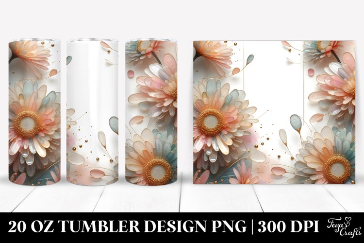 Shiny Gerbera 20 Oz Tumbler example image 1