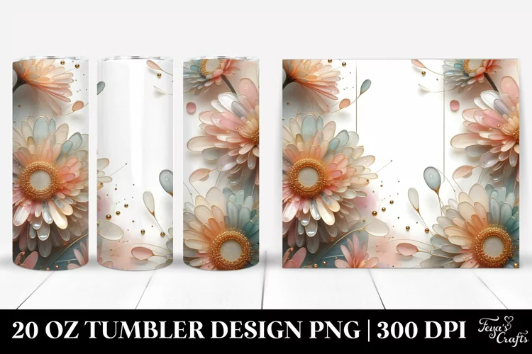 Shiny Gerbera 20 Oz Tumbler