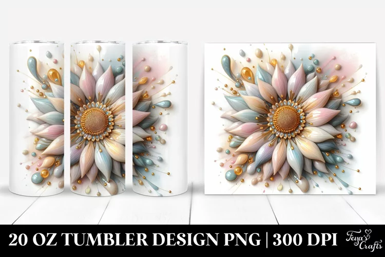 Stained Sunflower 20 Oz Tumbler