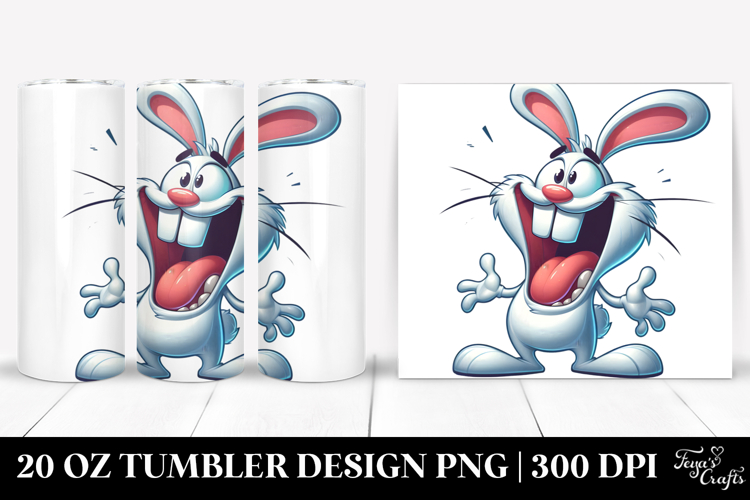 Goofy Cartoon Rabbit 20 Oz Tumbler