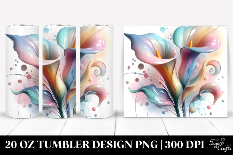 Glossy Calla Lily 20 Oz Tumbler example image 1